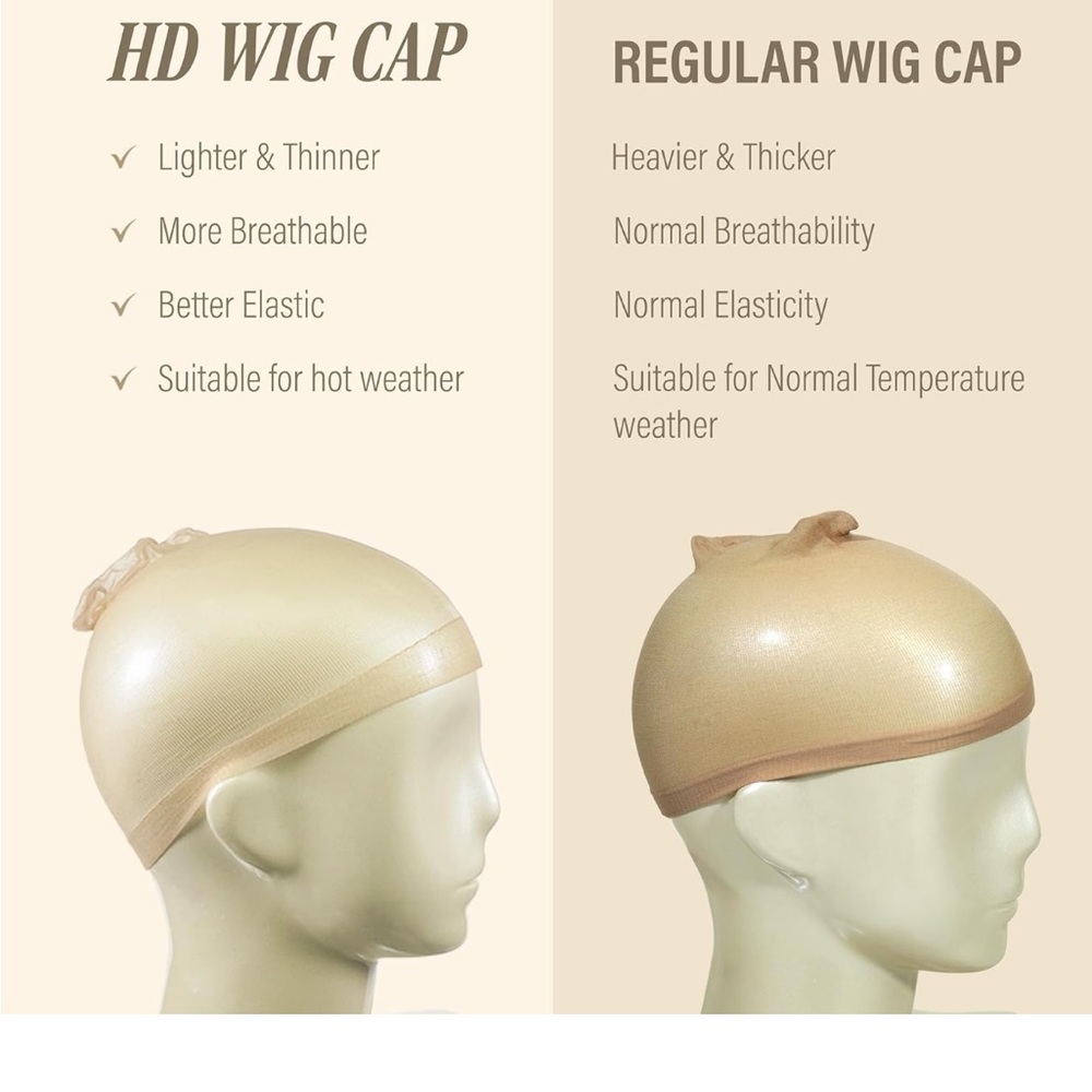 EBIN HD Wig Cap 4 piece Nylon Wig Cap for lace front wig